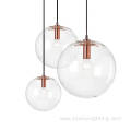 Minimalist Transparent Glass Ball Chandelier Pendant Lamp